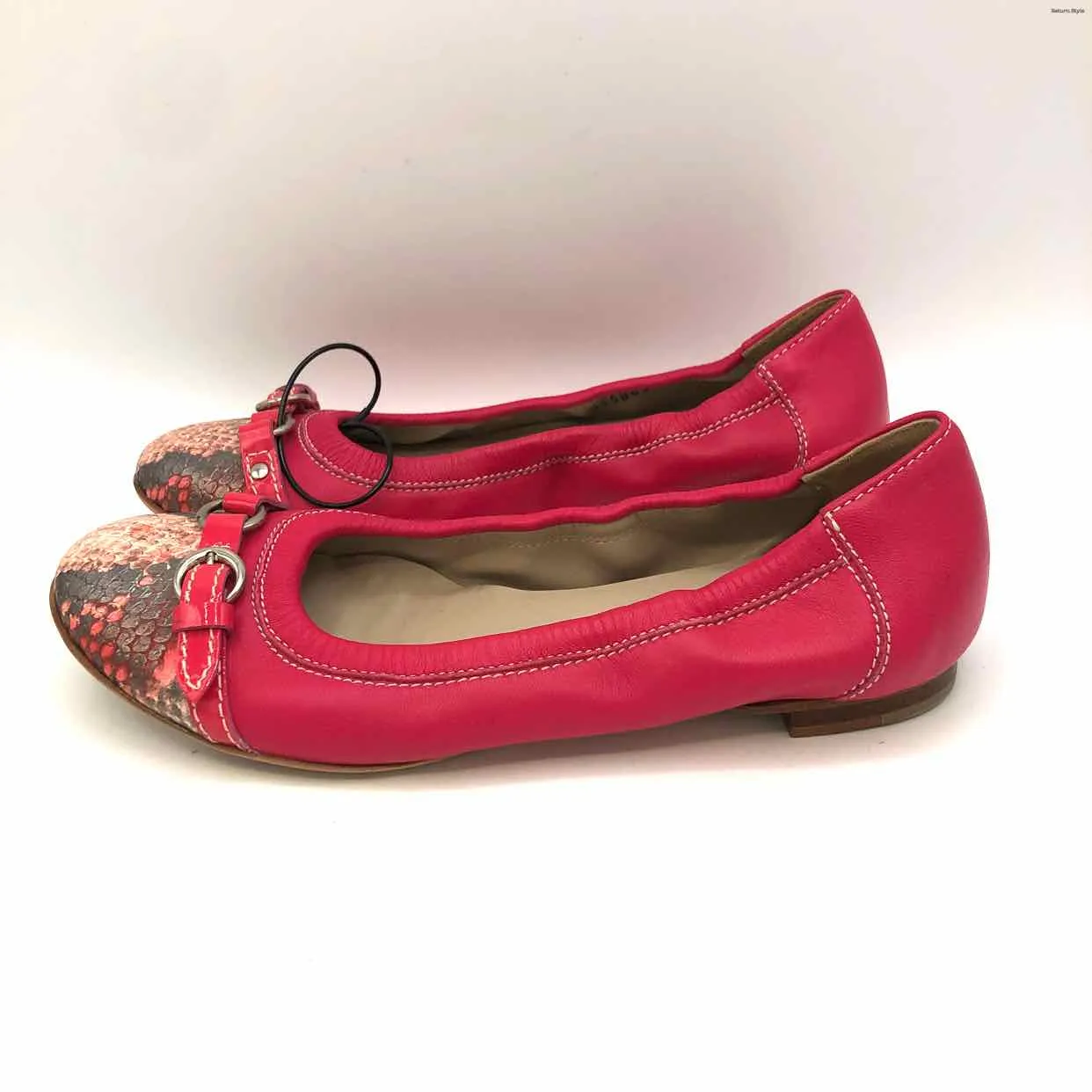 AGL - ATTILIO GIUSTI LEOMBRUNI Pink Gray Leather Flats Shoes