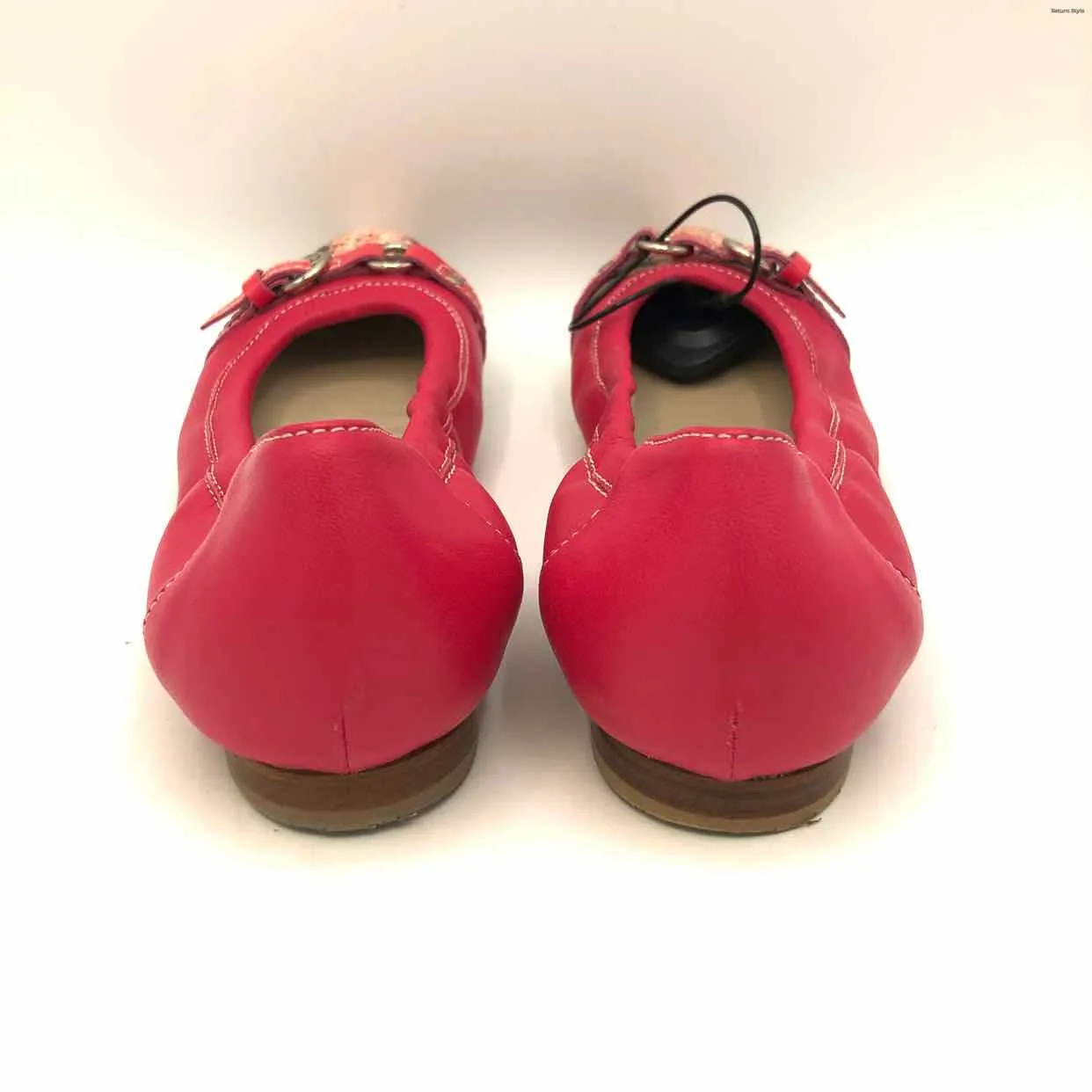 AGL - ATTILIO GIUSTI LEOMBRUNI Pink Gray Leather Flats Shoes