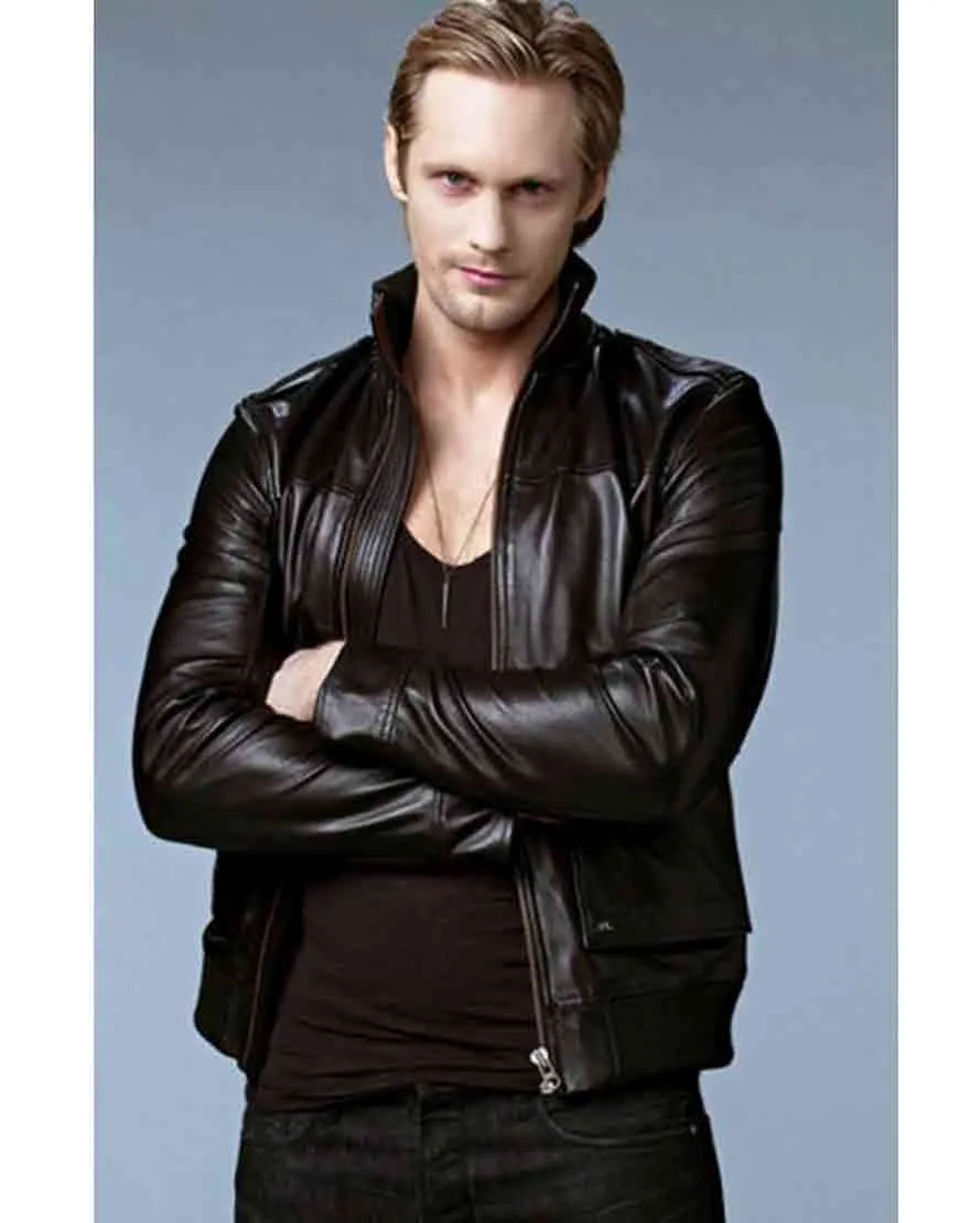 Alexander Skarsgard True Blood Eric Northman Brown Leather Jacket