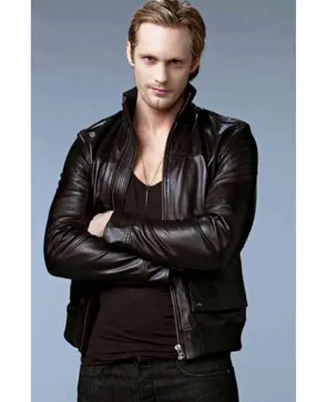 Alexander Skarsgard True Blood Eric Northman Brown Leather Jacket