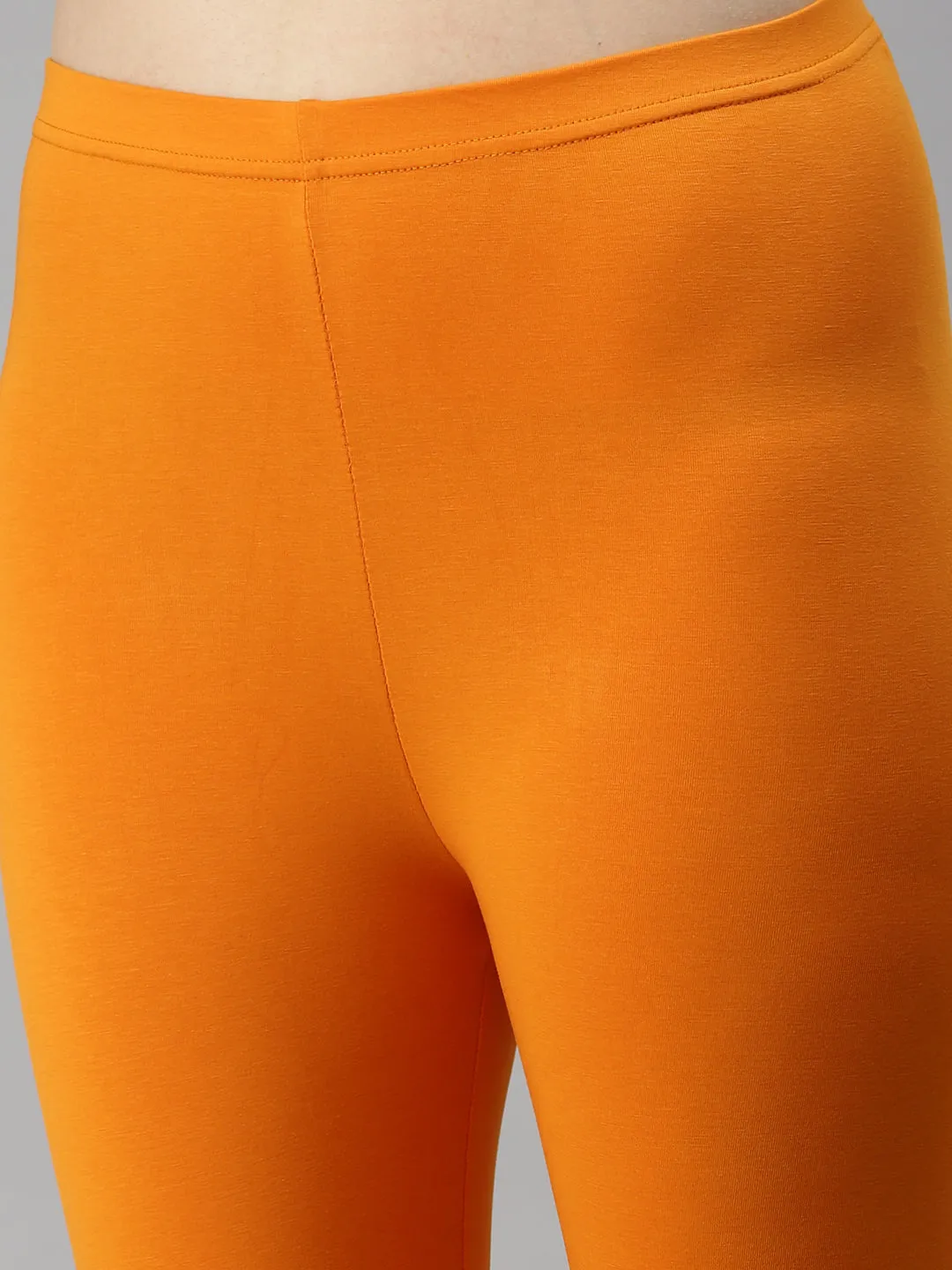 Ankle Length Leggings Cotton-Dark Yellow