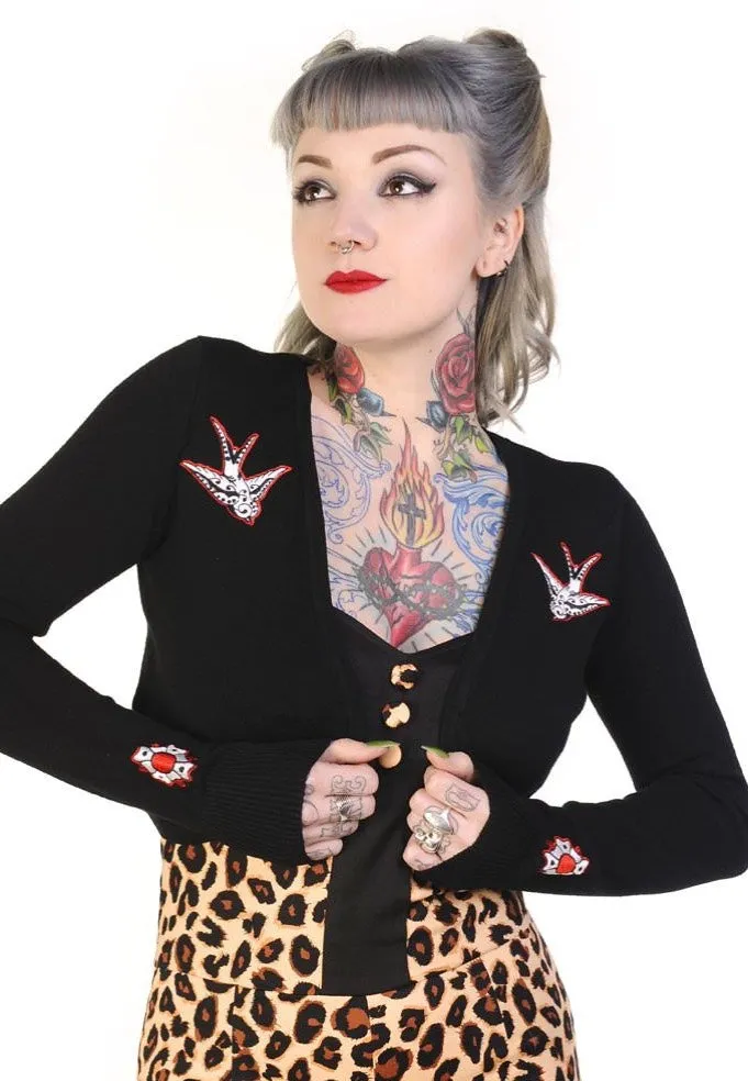 Banned Apparel - Swallows Black/White - Bolero