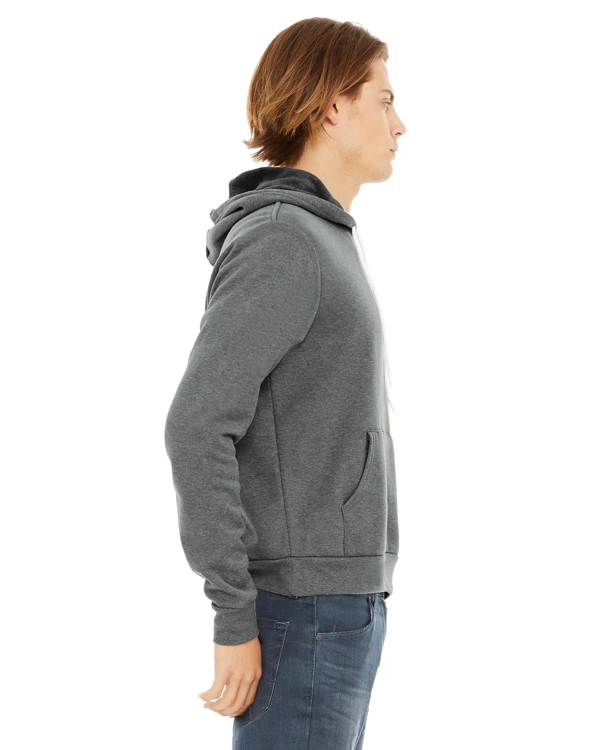 Bella + Canvas Unisex Sponge Fleece Pullover Hoodie 3719 Deep Heather