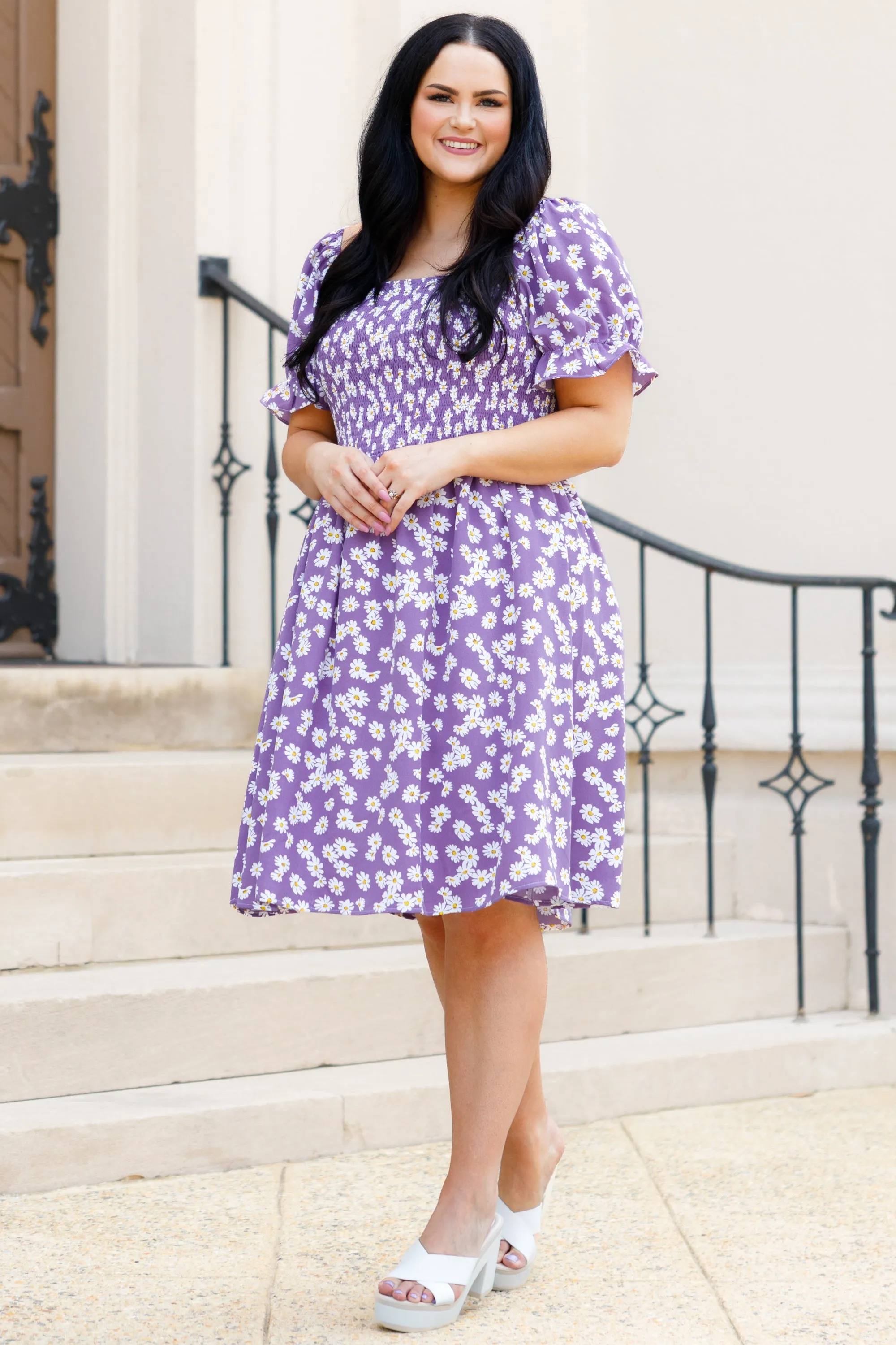 Blooming Where Planted Dress, Purple