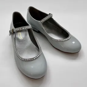 Bonpoint Grey Patent Jewel Mary-Jane Shoes: Size EU 31 (Brand New)