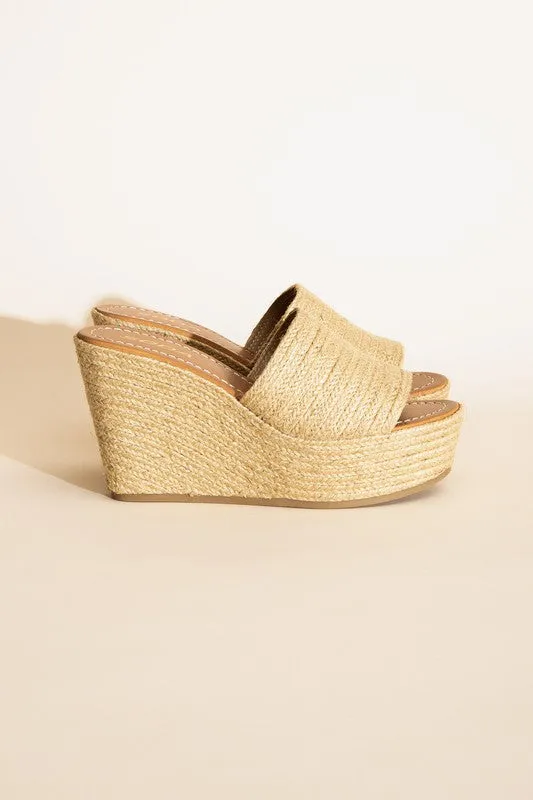 Bounty-S Synthetic Raffia Wedge Platform