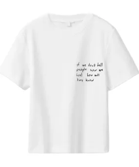 Boutique Kaotique Women's Unspoken Words Off-White Organic Cotton Tee