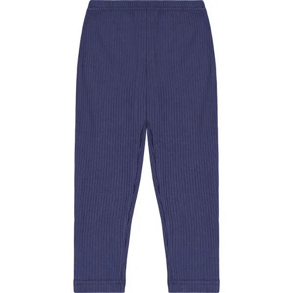 Busy Bees Ribbed Knit Leggings, Navy