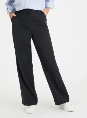 Buy Black Wide Leg Trousers 12L | Trousers | Tu