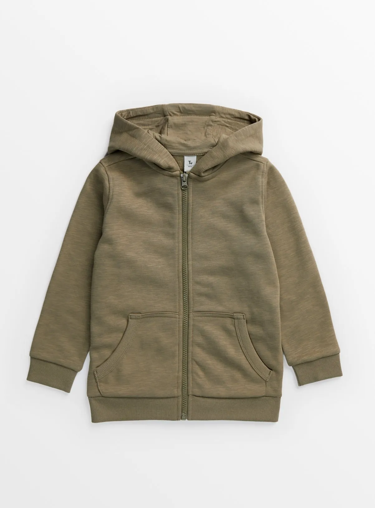 Buy Khaki Zip-Through Hoodie 11 years | Jumpers and hoodies | Tu