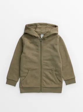 Buy Khaki Zip-Through Hoodie 11 years | Jumpers and hoodies | Tu