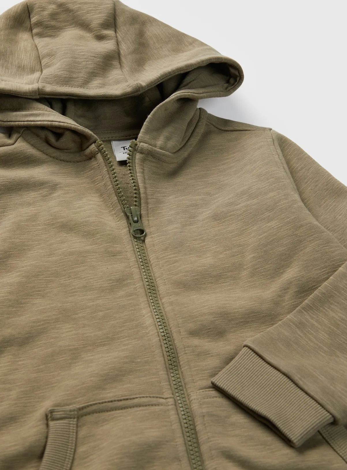 Buy Khaki Zip-Through Hoodie 11 years | Jumpers and hoodies | Tu