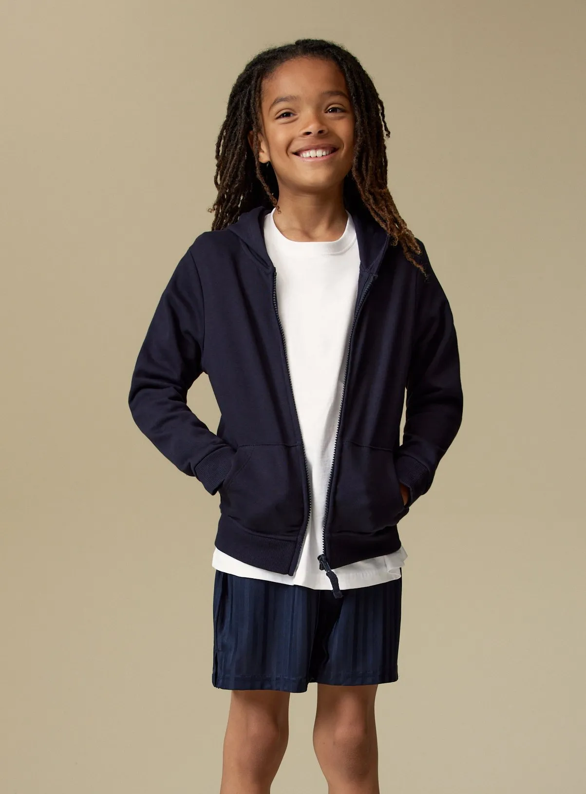 Buy Navy Zip-Through Hoodie 4 years | Jumpers and hoodies | Tu