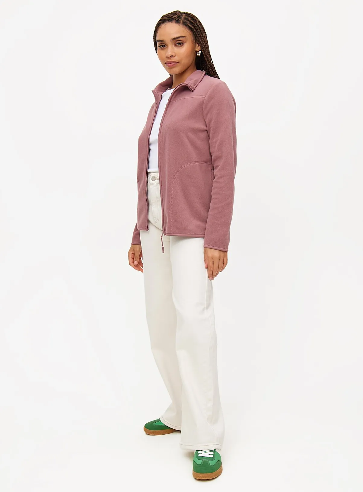 Buy Pink Zip-Through High Neck Fleece XXL | Hoodies and sweatshirts | Tu