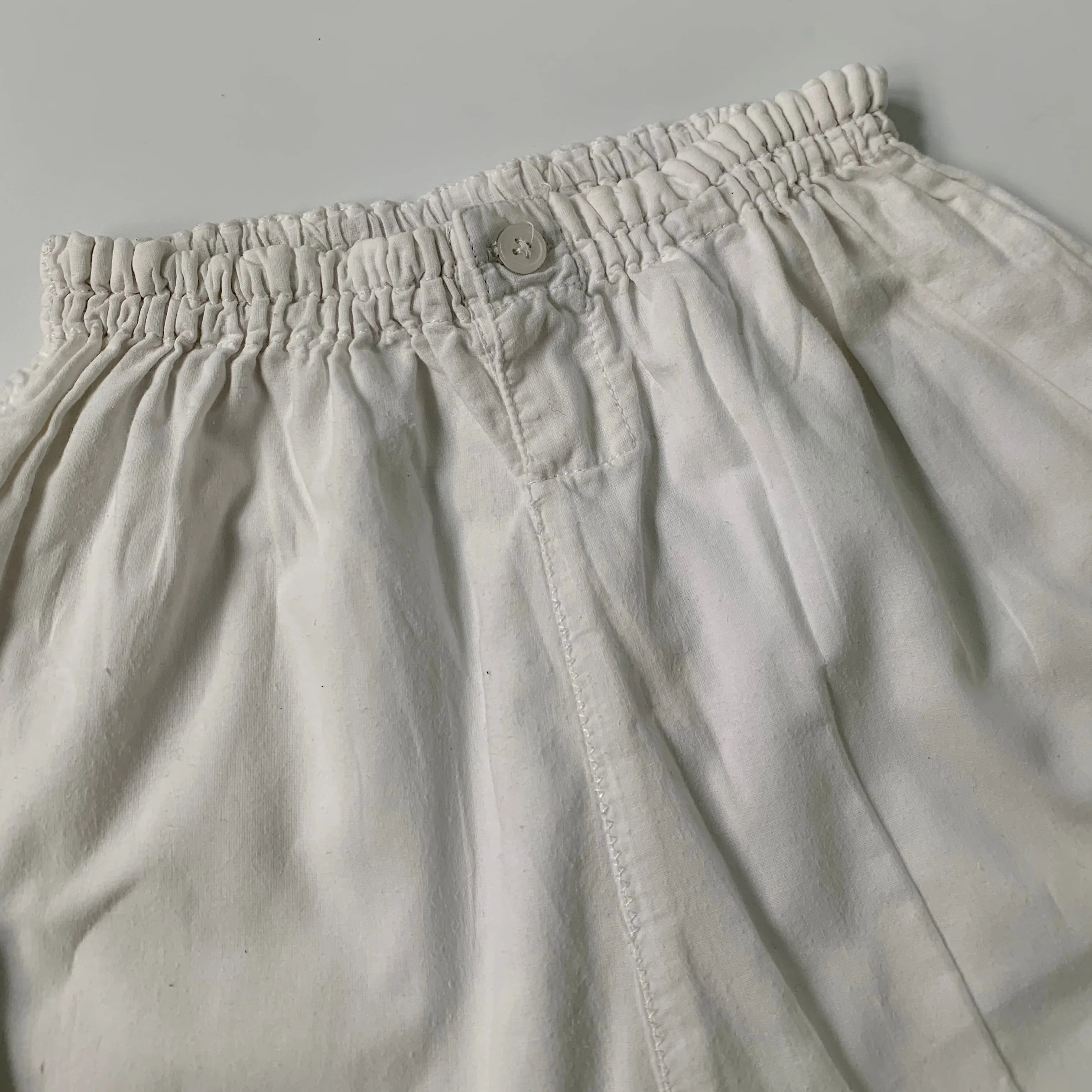 Caramel White Cotton Sarouel Style Trousers: 12 Months