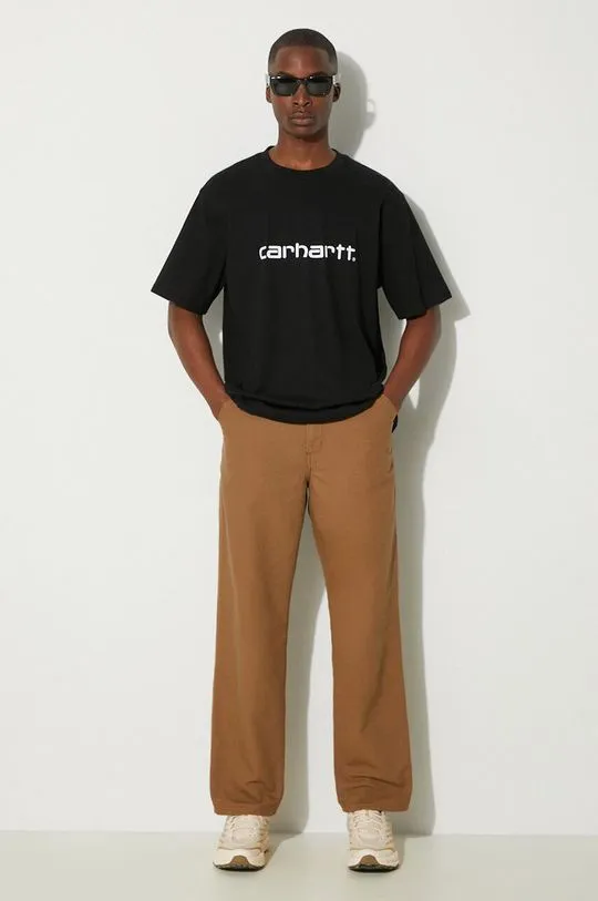 Carhartt WIP cotton trousers Simple Pant brown color I031220.HZ02