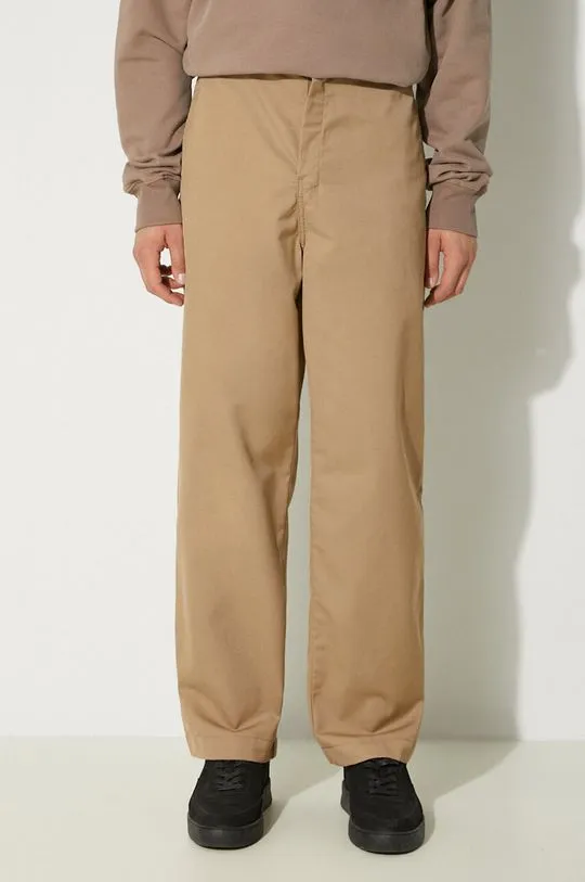 Carhartt WIP trousers Craft Pant men's beige color I027965.8Y02