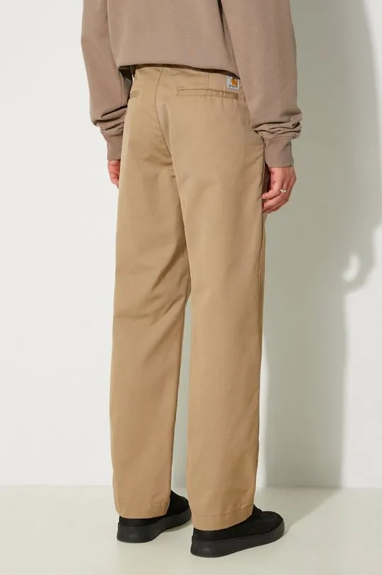 Carhartt WIP trousers Craft Pant men's beige color I027965.8Y02