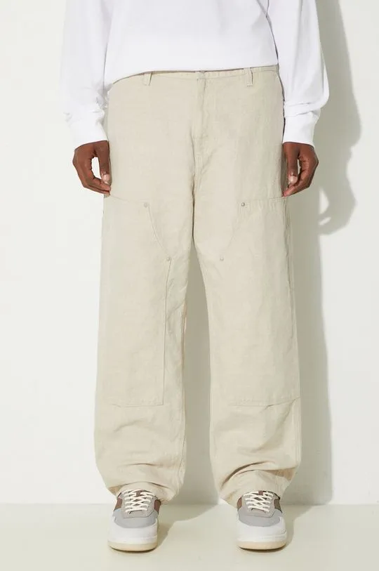 Carhartt WIP wool blend trousers Walter Double Knee Pant beige color I033580.502