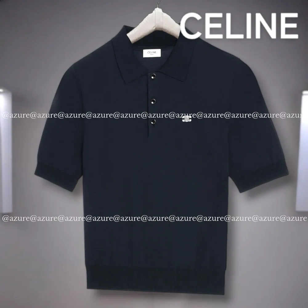 CELINE  |triomphe polo in fine cotton