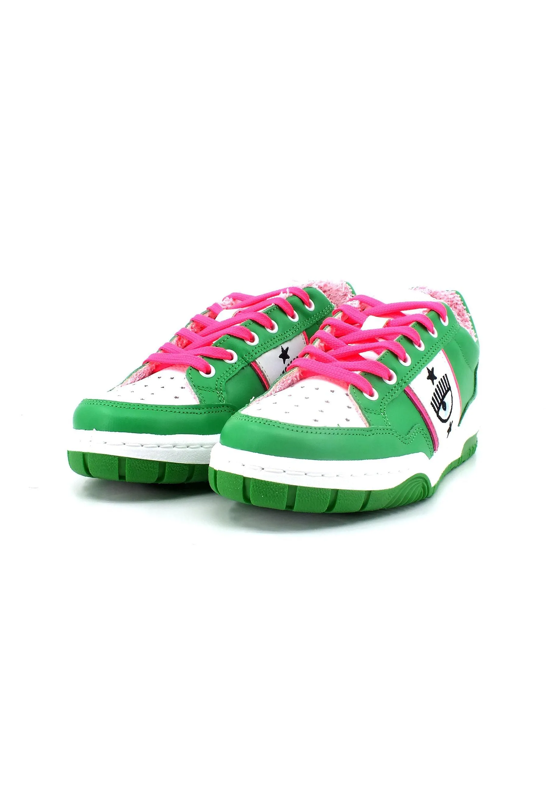 CHIARA FERRAGNI Sneaker Low Donna Green Pink Fluo CF3108-078