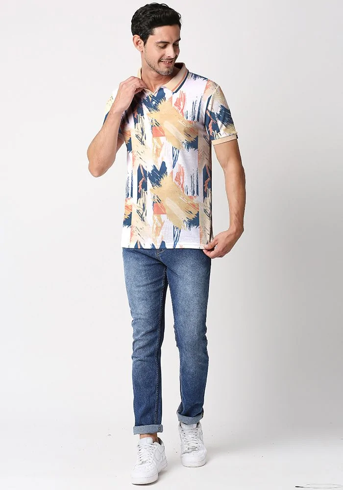 Classic Abstract Printed Polo