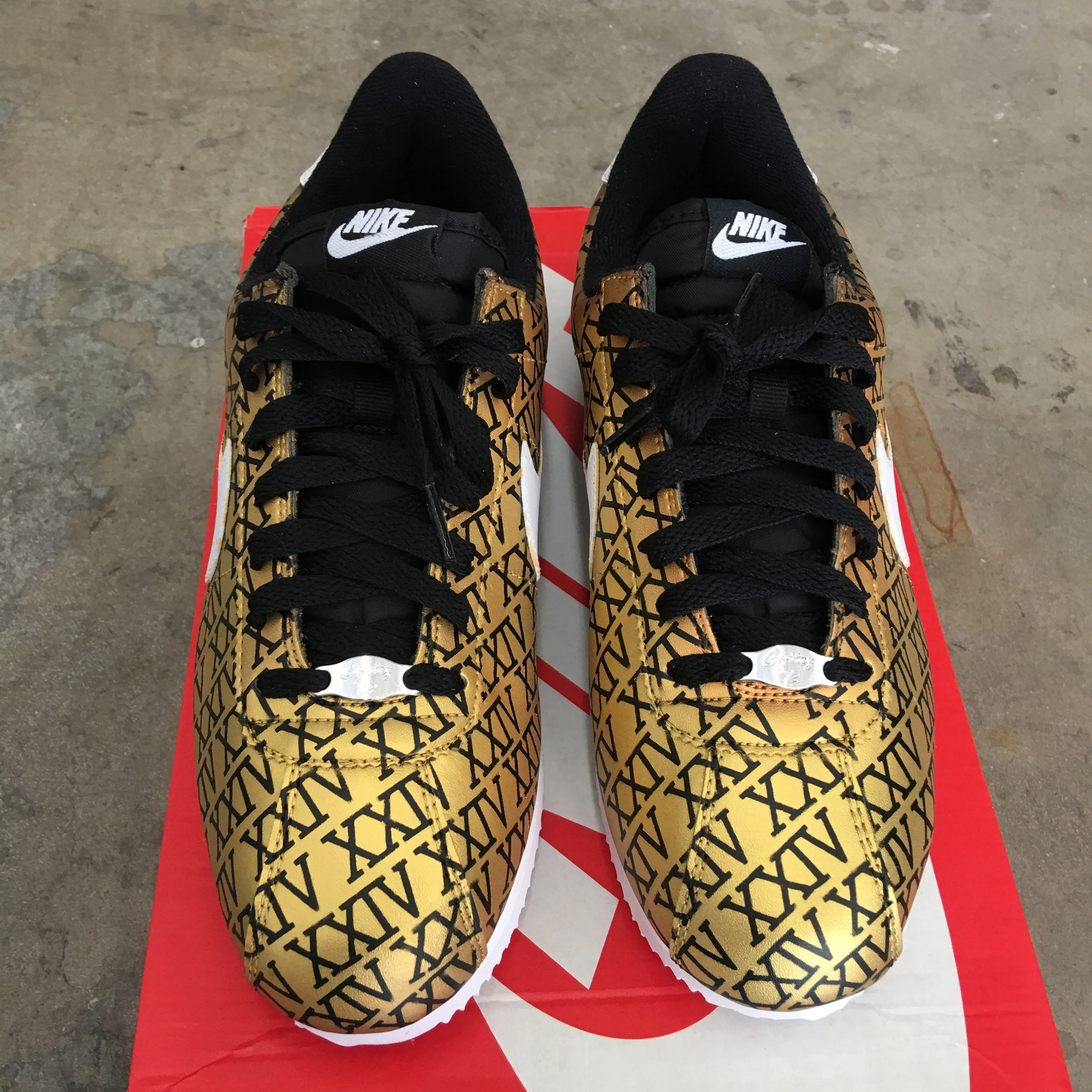 Custom Hand Painted 24K Magic Gold Nike Cortez