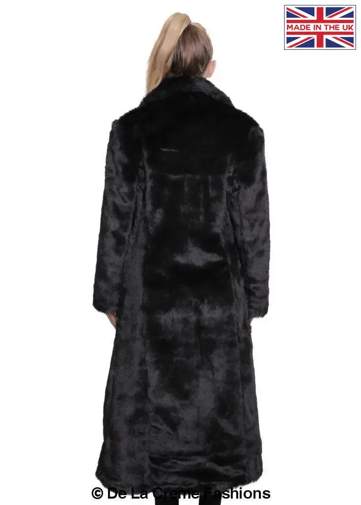 De La Creme - Womens Faux Fur Long Coat