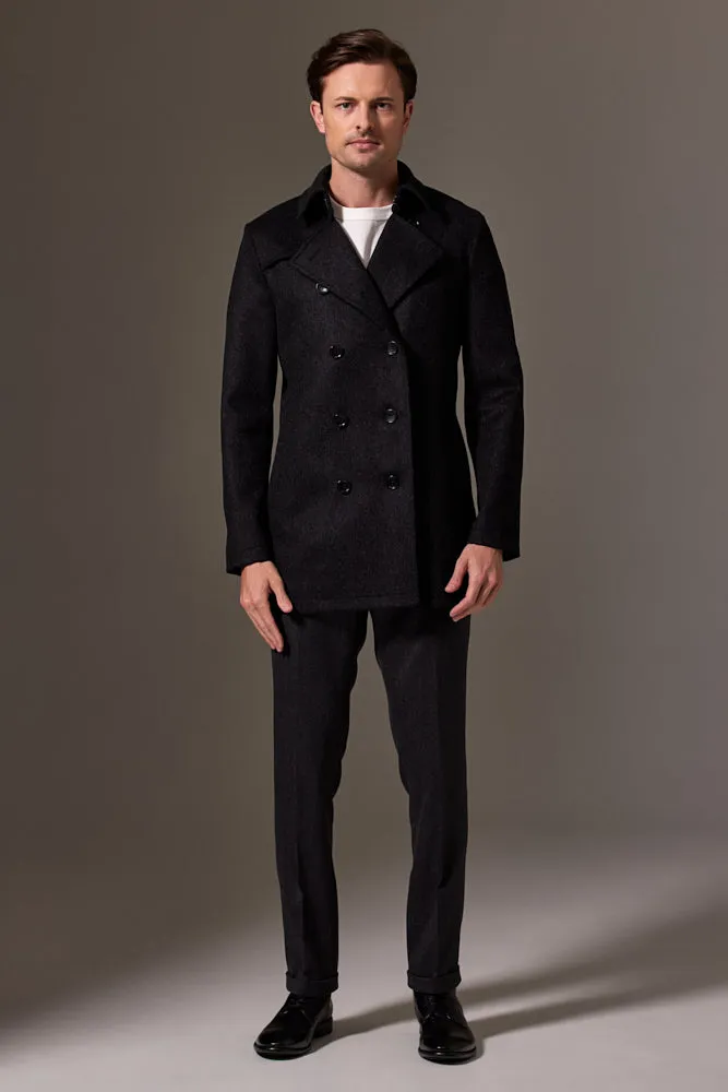 Drake Coat - Charcoal Wool