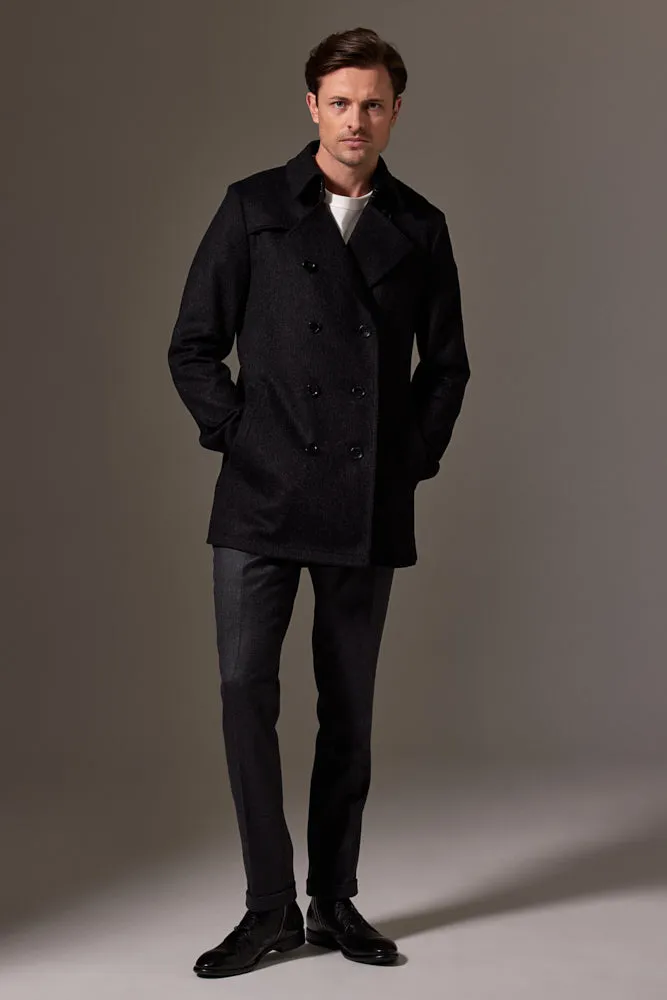 Drake Coat - Charcoal Wool