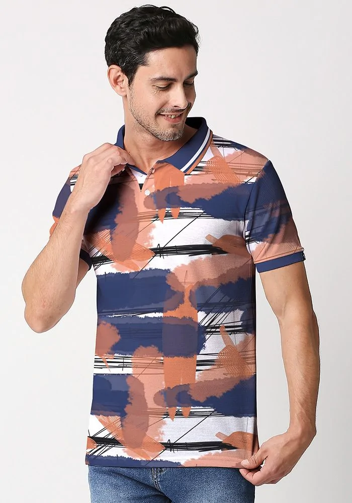 Dry Brush Printed Polo