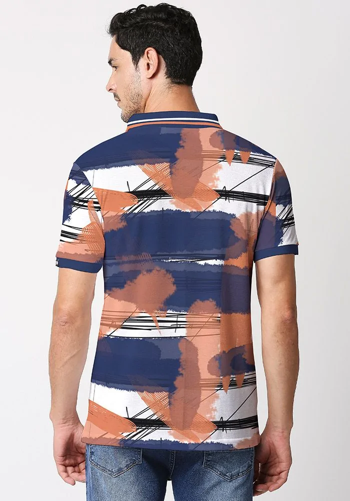 Dry Brush Printed Polo