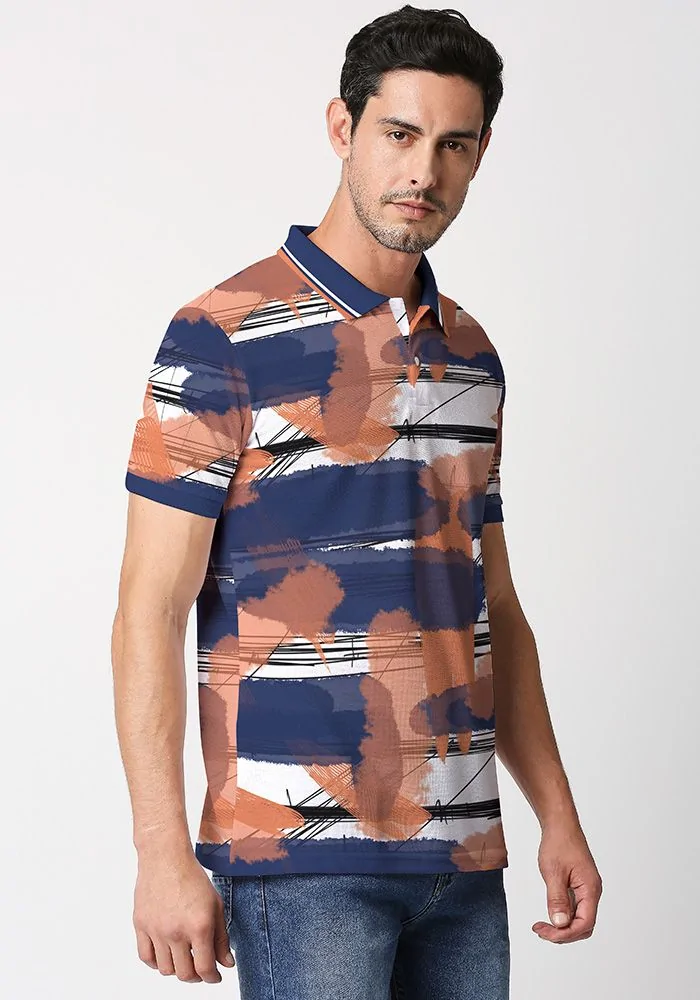 Dry Brush Printed Polo