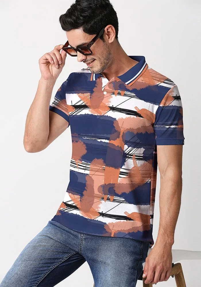 Dry Brush Printed Polo