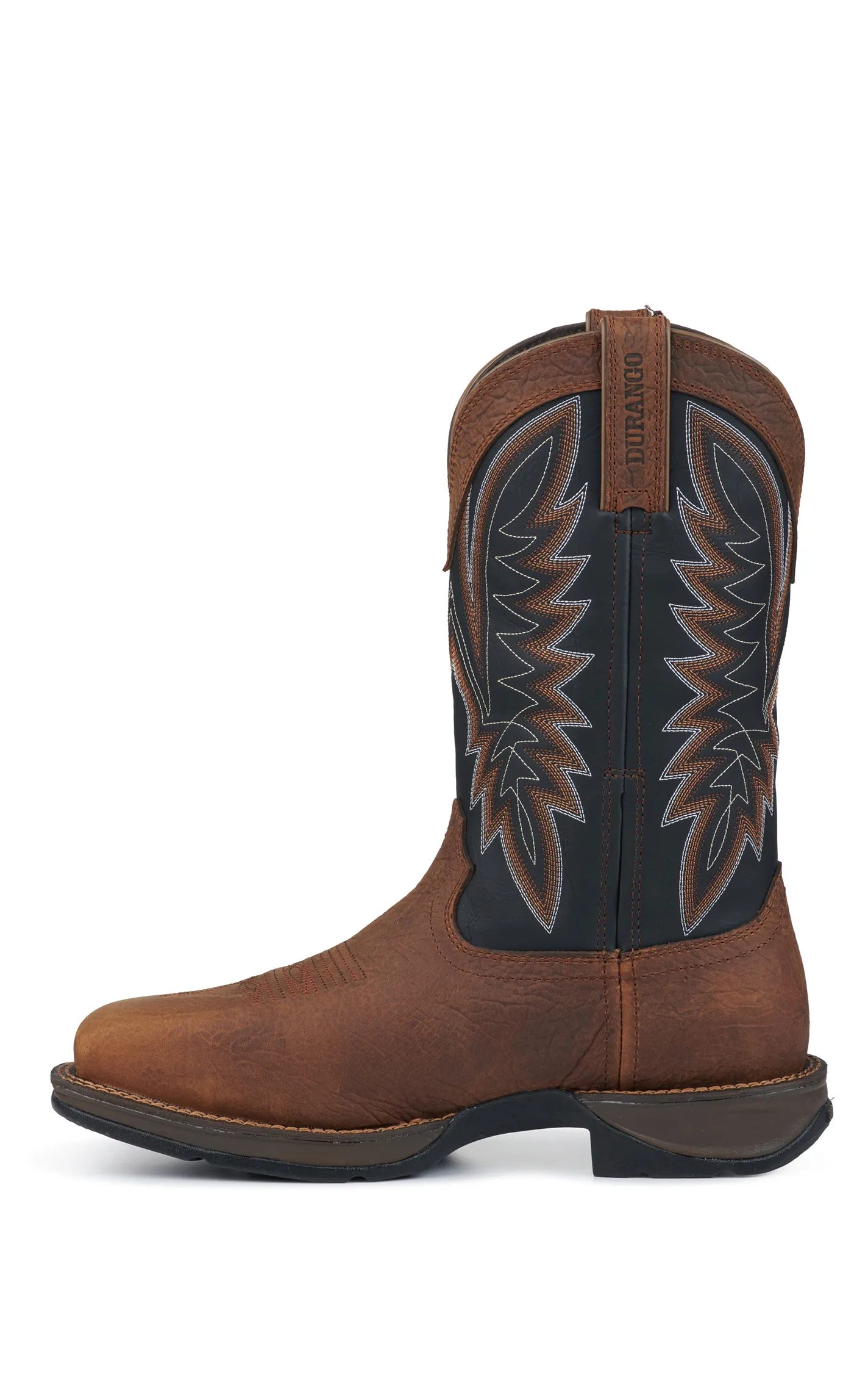 Durango Men's Rebel Brown and Black Waterproof Square Steel Toe Work Boots