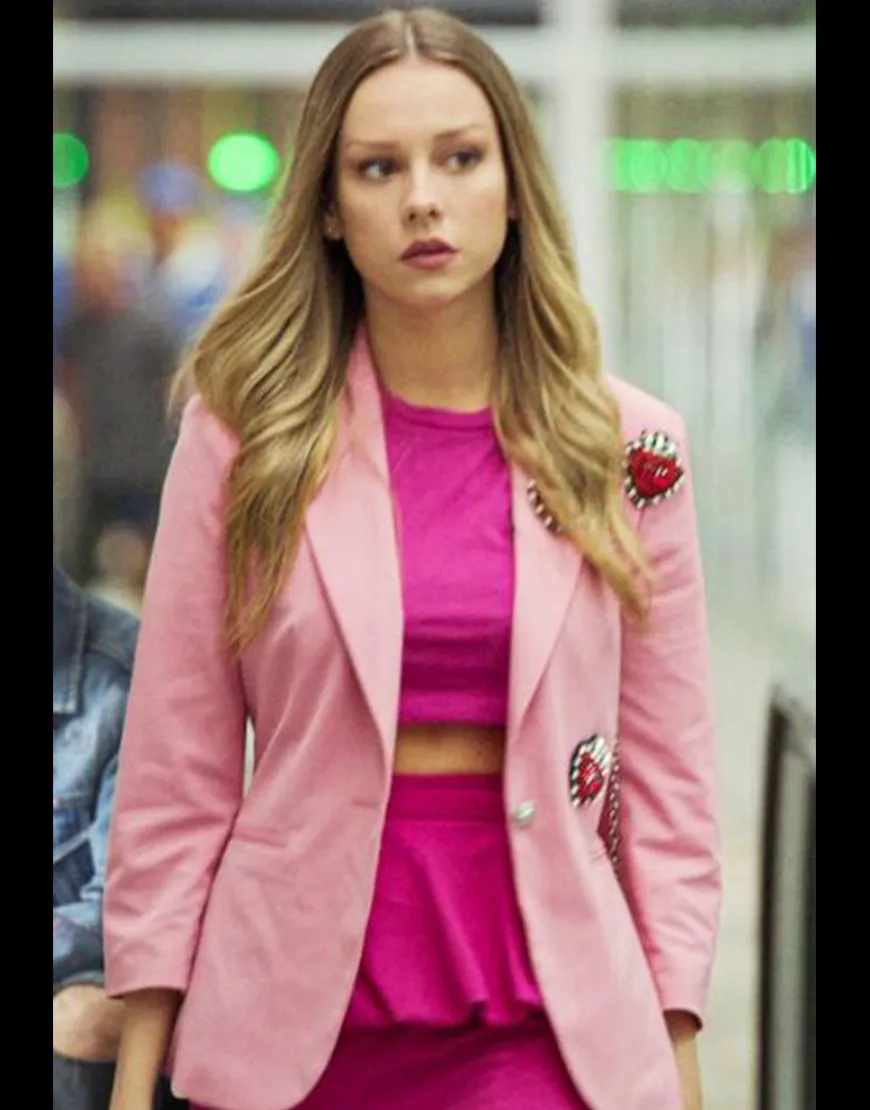 Elite Short Stories Carla Roson Pink Coat | Ujackets.com - 45% OFF