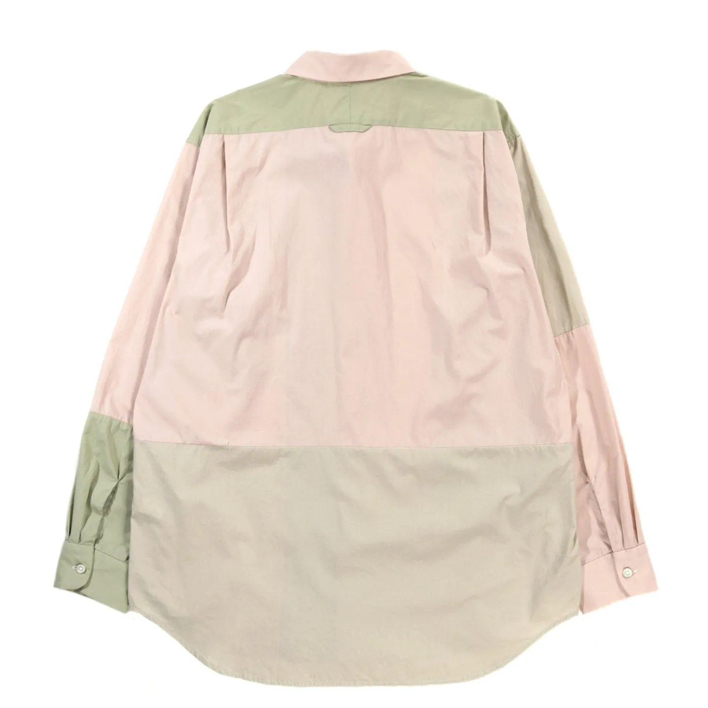 ENGINEERED GARMENTS COMBO SHORT COLLAR SHIRT PINK SUPERFINE POPLIN