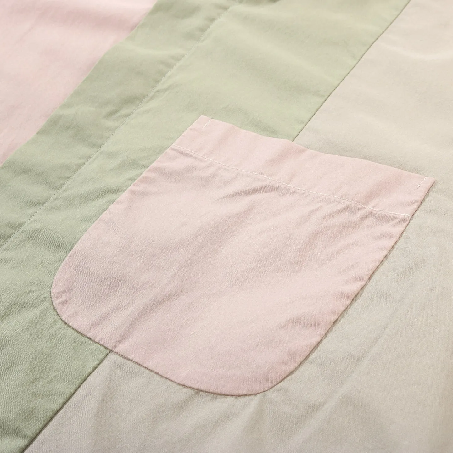 ENGINEERED GARMENTS COMBO SHORT COLLAR SHIRT PINK SUPERFINE POPLIN