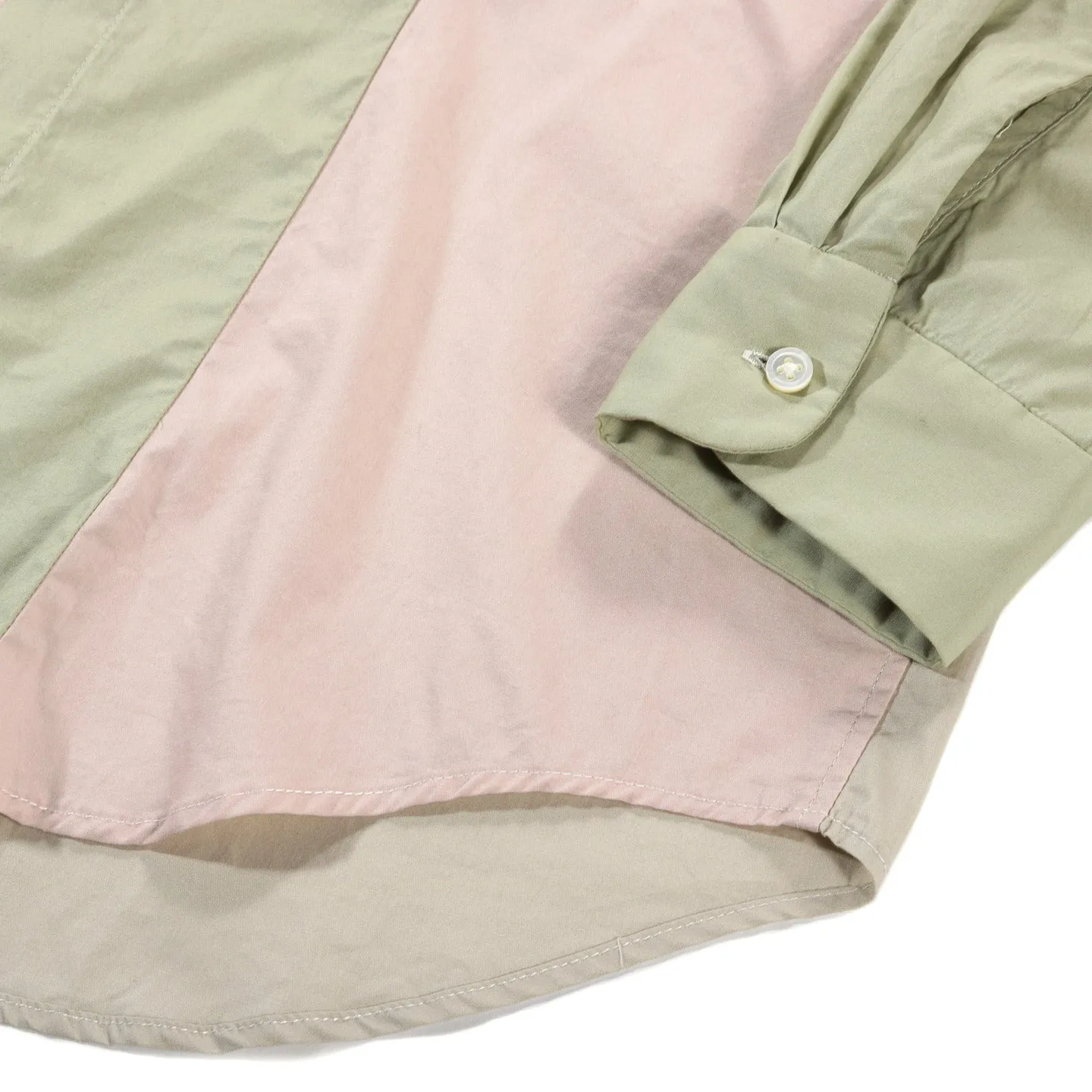 ENGINEERED GARMENTS COMBO SHORT COLLAR SHIRT PINK SUPERFINE POPLIN