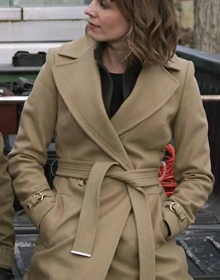 Evil S02 Katja Herbers Belted Coat | Evil Kristen Bouchard Coat | Ujackets