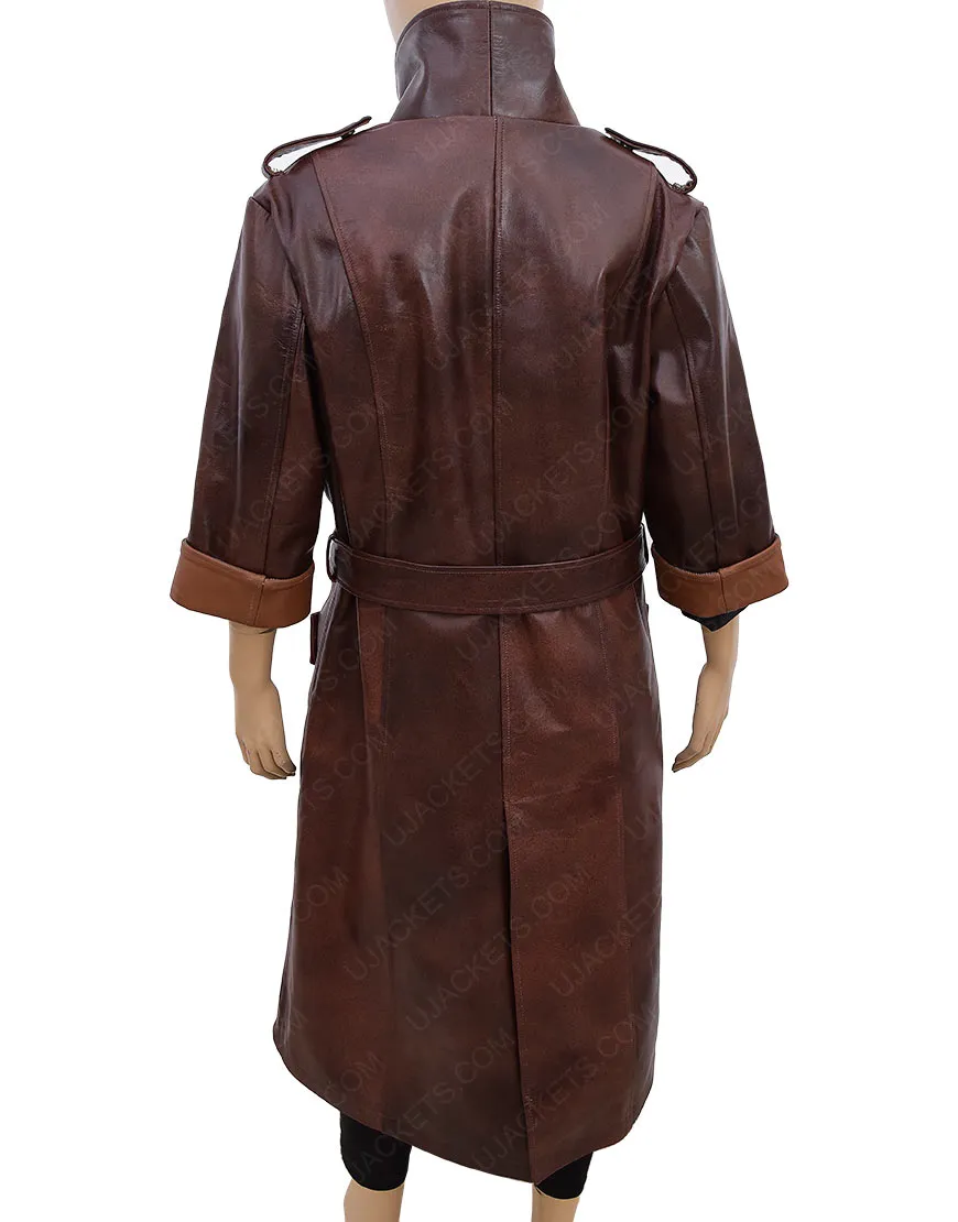 Fallout 4 Piper Coat | Red Belted Trench Coat - Ujackets