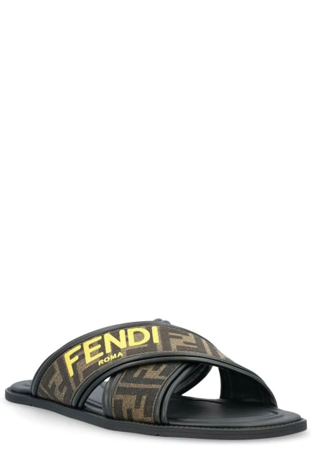 Fendi FF Logo Crossed Slides