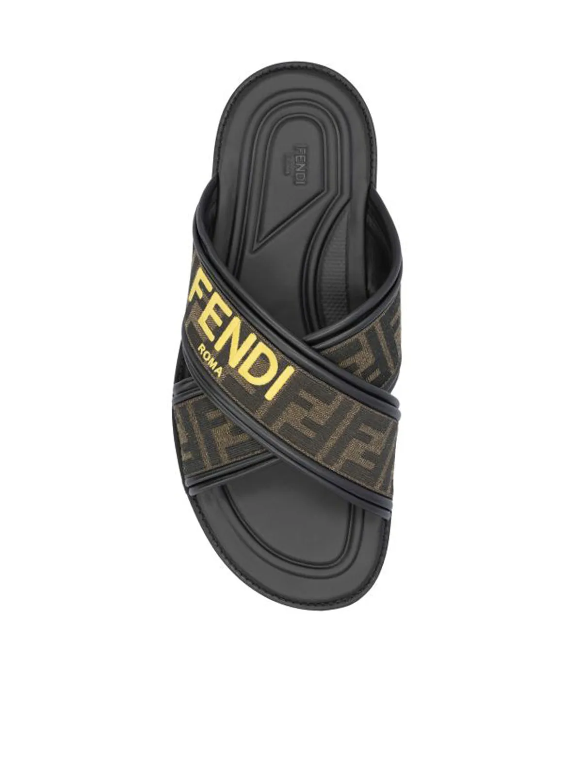 Fendi FF Logo Crossed Slides