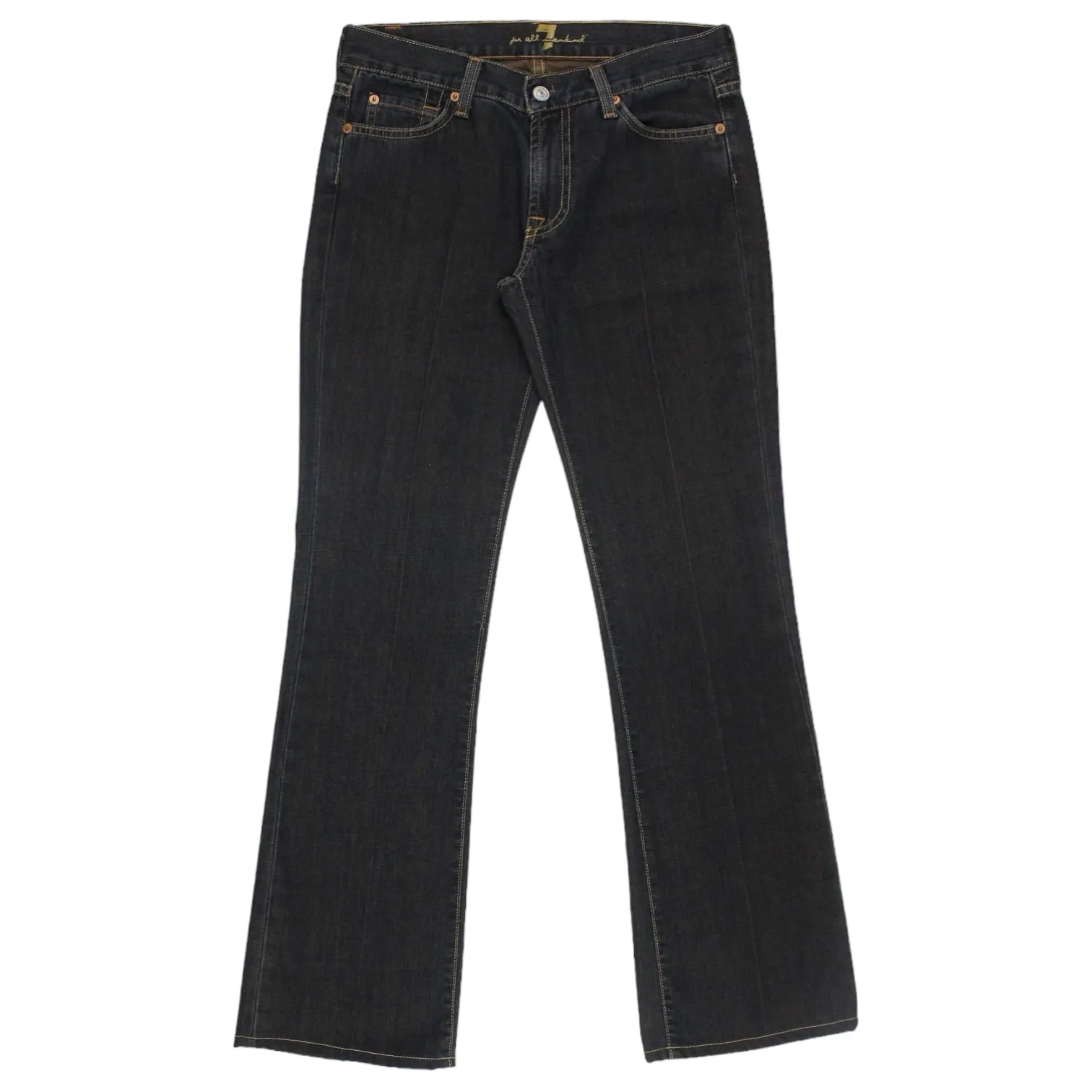 For All Mankind Black/Sand Mid Rise Jeans