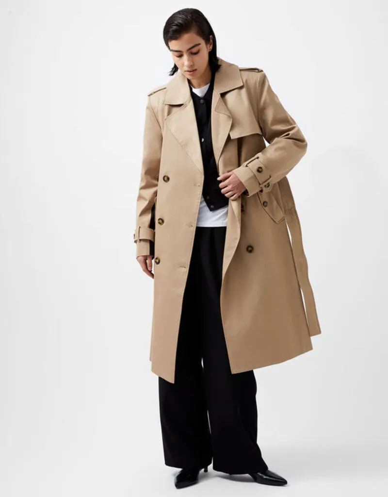 French Connection Coco Twill Trench Coat - Autumn Camel