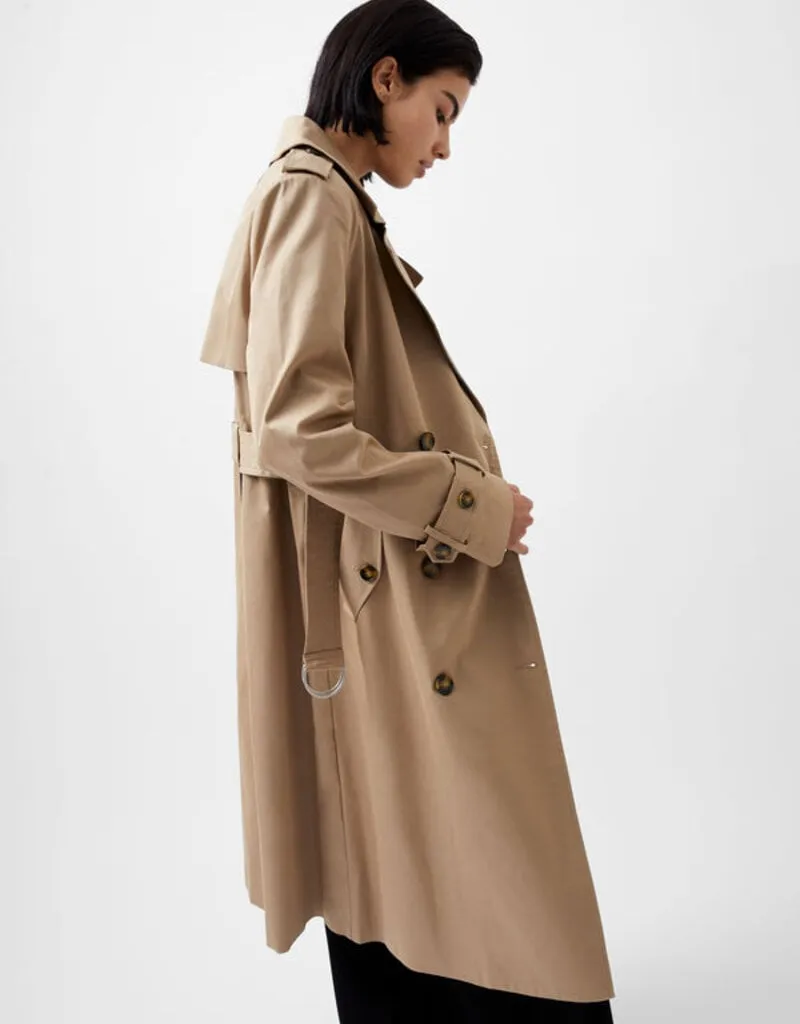 French Connection Coco Twill Trench Coat - Autumn Camel