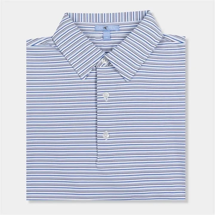 GenTeal Apparel Driftwood Stripe Performance Polo