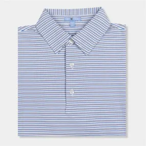 GenTeal Apparel Driftwood Stripe Performance Polo