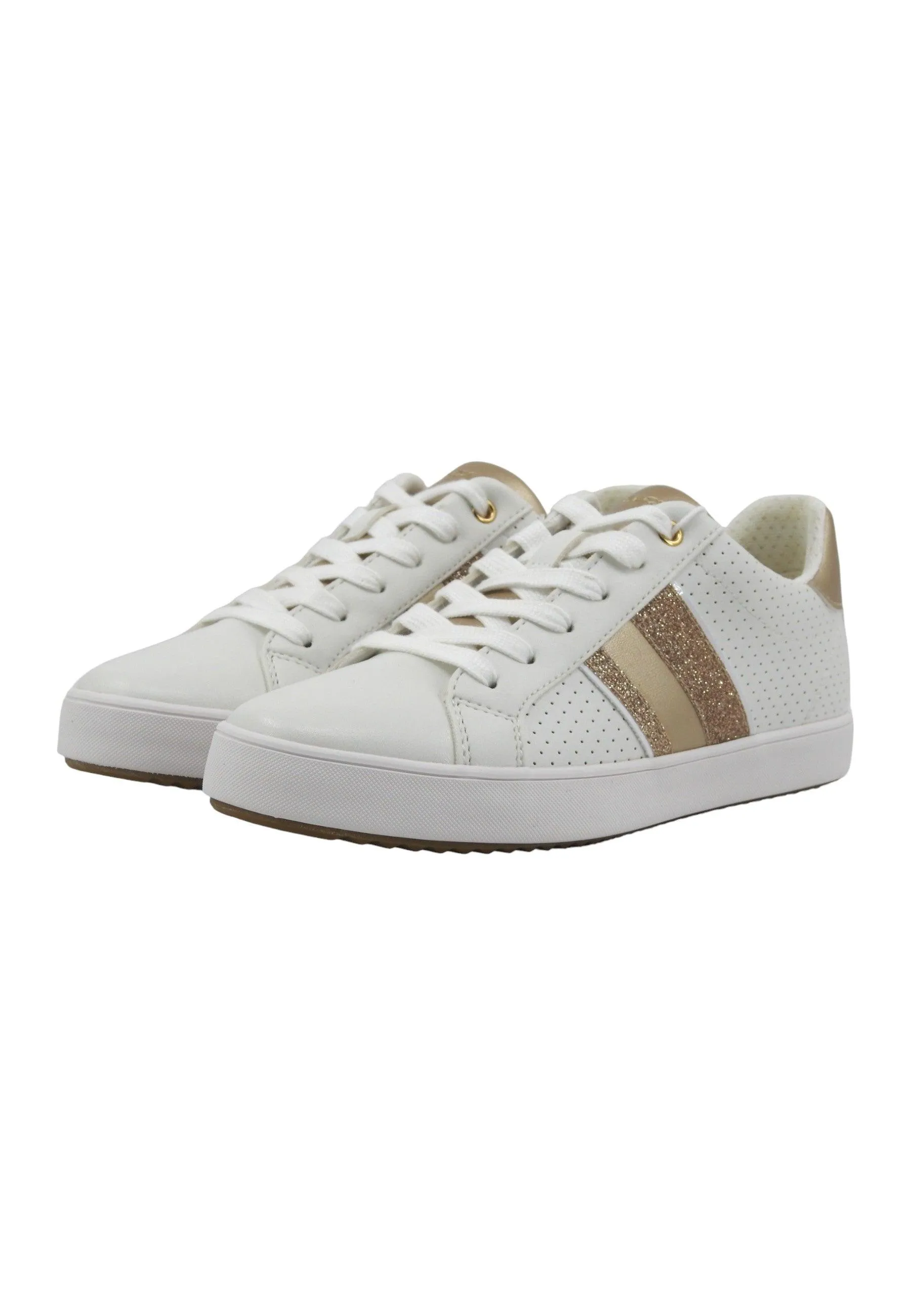 GEOX Blomiee Sneaker Donna White Gold D366HF054AJC1327