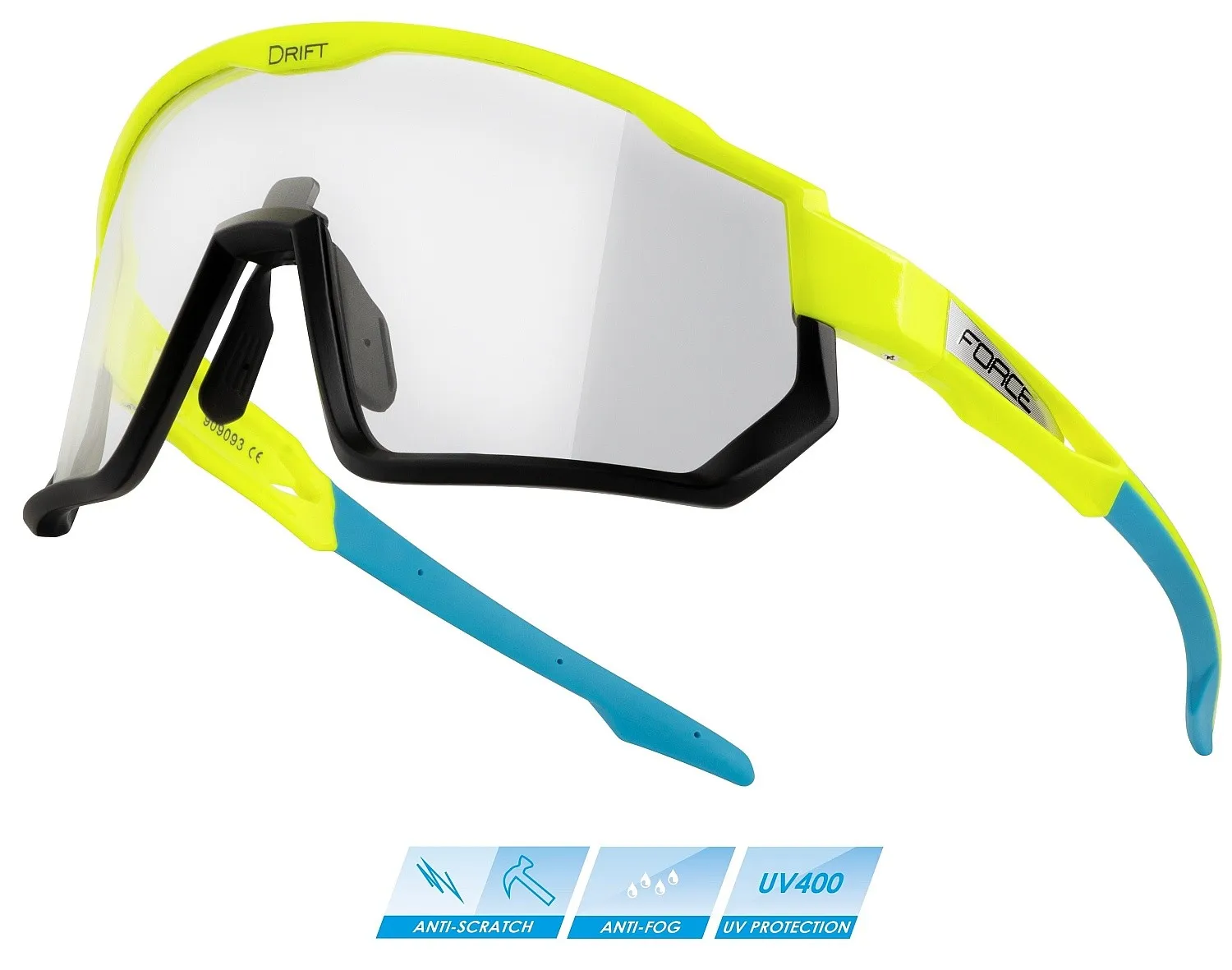 glasses FORCE Drift - Fluo Black/Photochromic